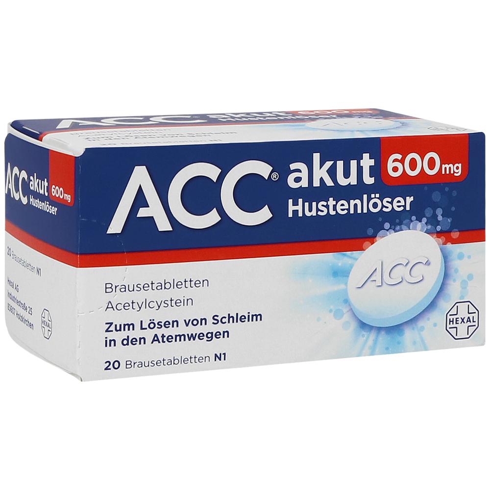 ACC Akut 600 mg Hustenl&ouml;ser-Packung mit 20 Brausetabletten.
