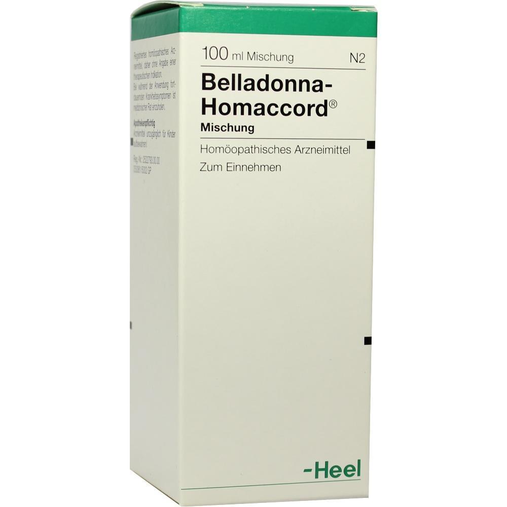 Wei&szlig;e Verpackung von hom&ouml;opathischem Arzneimittel "Belladonna-Homaccord".