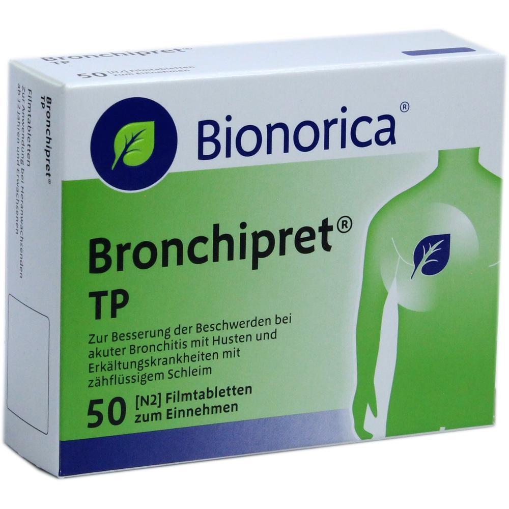 Verpackung von Bronchipret-Tabletten zur Linderung von Husten und Erk&auml;ltung.