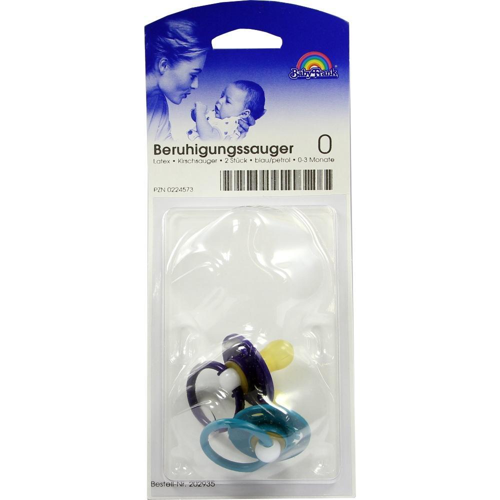 Zwei bunte Beruhigungssauger in einer Plastikverpackung.