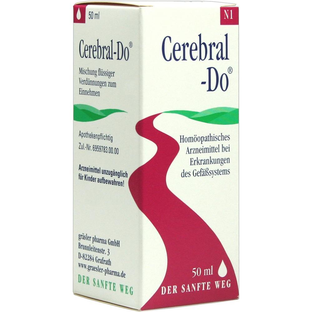 Verpackung eines hom&ouml;opathischen Medikaments namens Cerebral-Do, 50 ml.