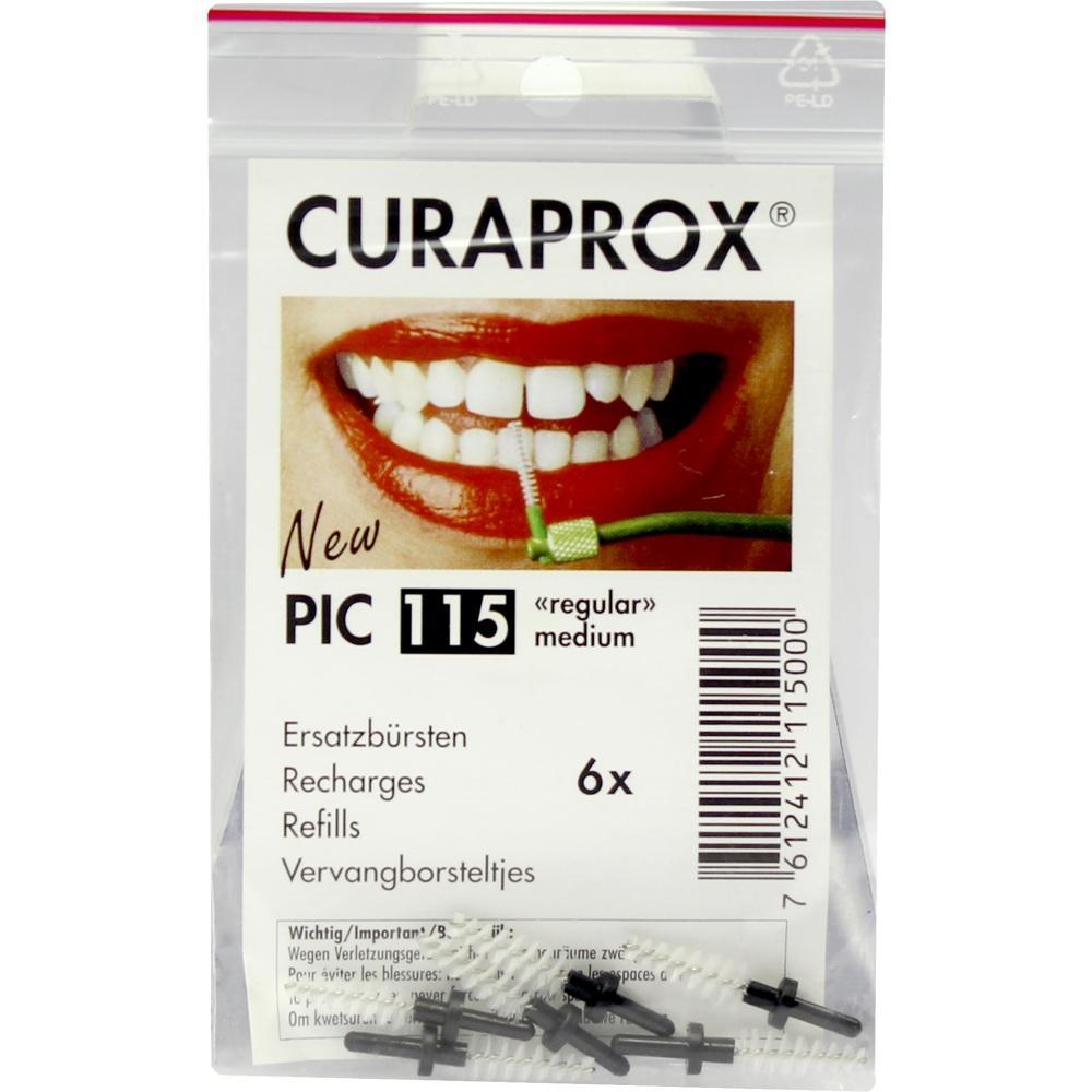 Eine Packung mit Ersatzb&uuml;rsten f&uuml;r Zahnzwischenr&auml;ume von Curaprox.