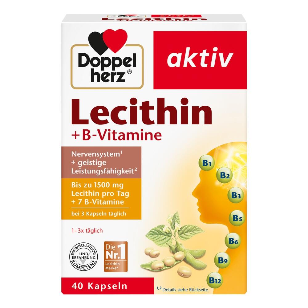 Verpackung von Nahrungserg&auml;nzungsmitteln mit Lecithin und B-Vitaminen f&uuml;r das Nervensystem.