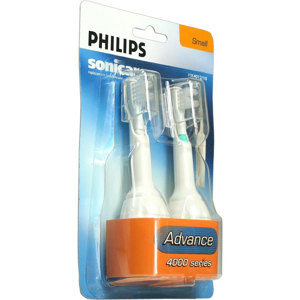 Zwei elektrische Zahnb&uuml;rstenk&ouml;pfe in einer Plastikverpackung.