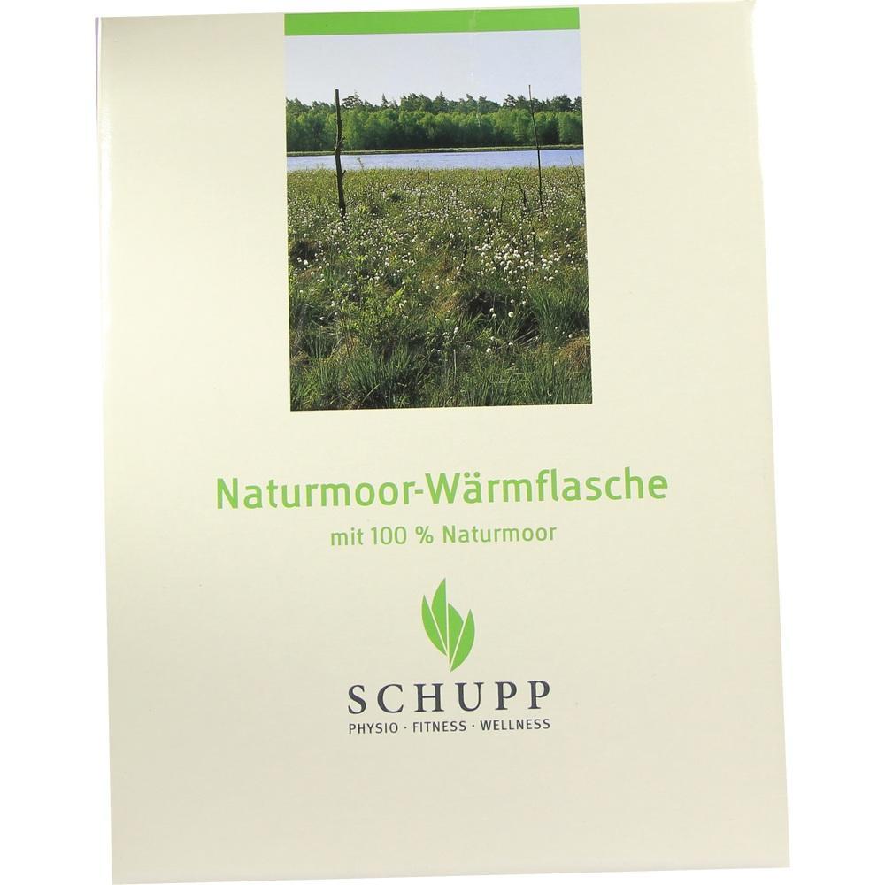 Verpackung einer Naturmoor-W&auml;rmflasche mit einem Bild von einem Moor.