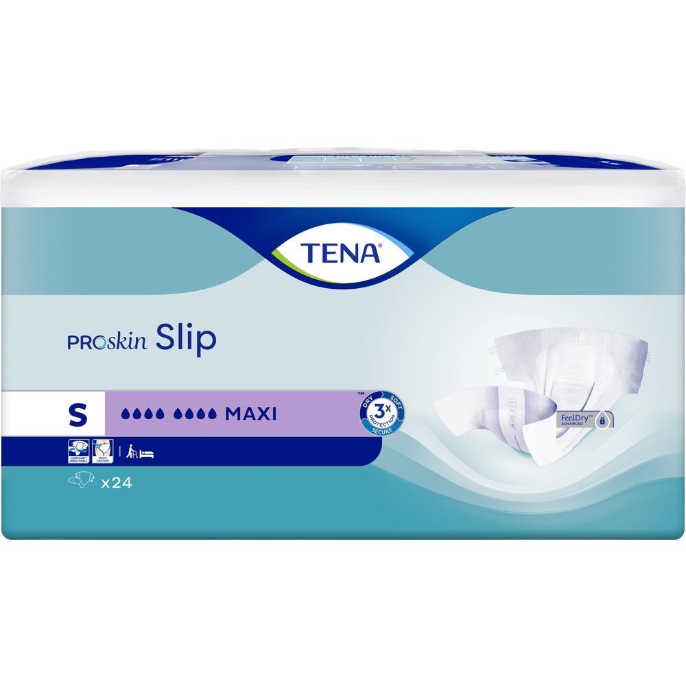 Verpackung von TENA ProSkin Slip Einlagen, f&uuml;r maximale Saugf&auml;higkeit, Gr&ouml;&szlig;e S.