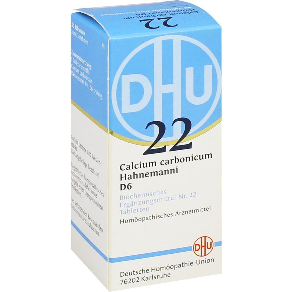 Eine Packung hom&ouml;opathischer Tabletten von DHU mit der Nummer 22.