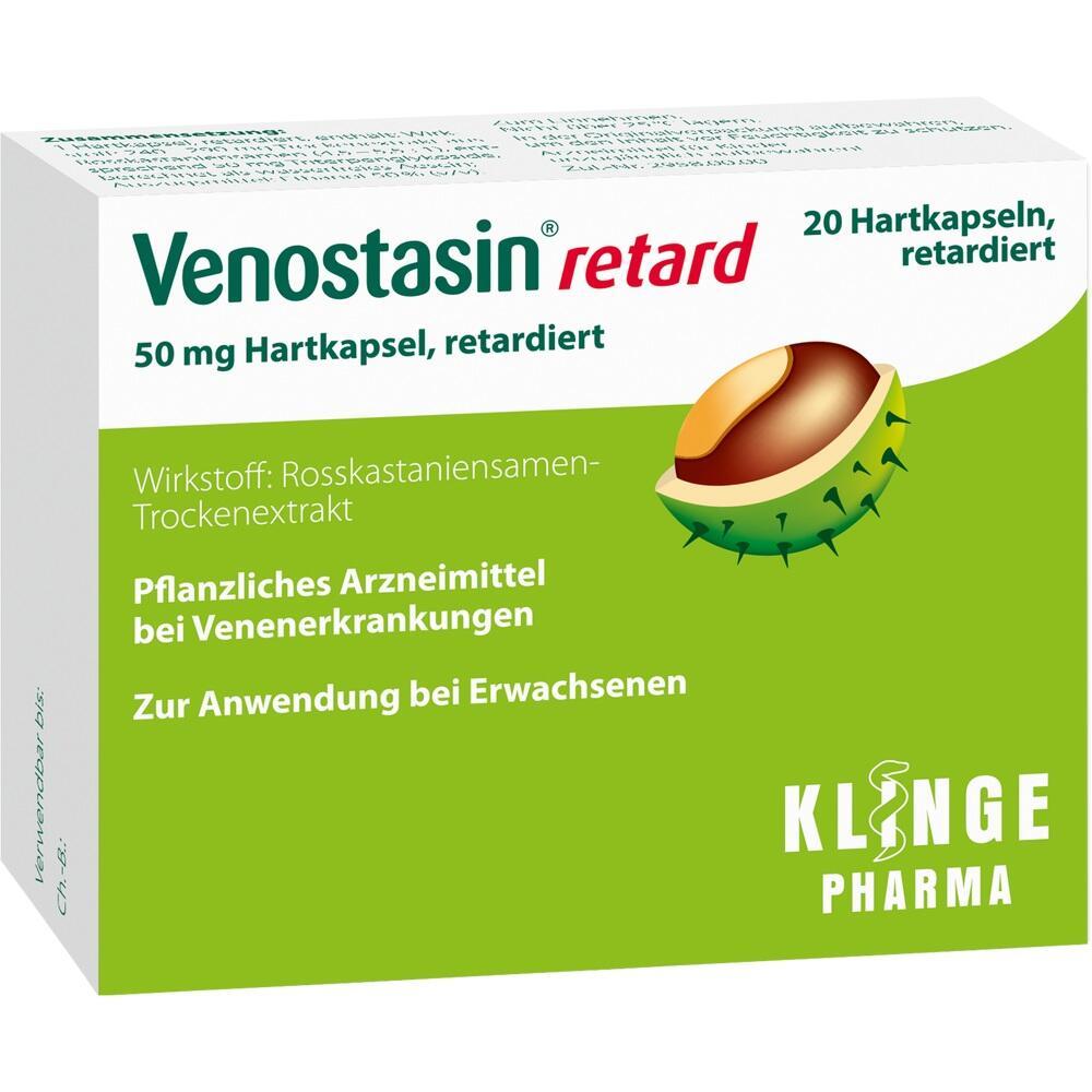 Packung eines pflanzlichen Medikaments f&uuml;r Erwachsene bei Venenproblemen.