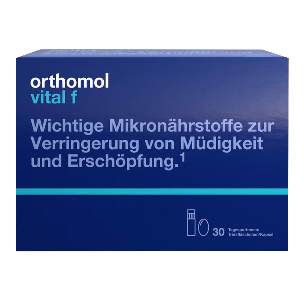 Die Packung zeigt ein Nahrungserg&auml;nzungsmittel zur Verringerung von M&uuml;digkeit.