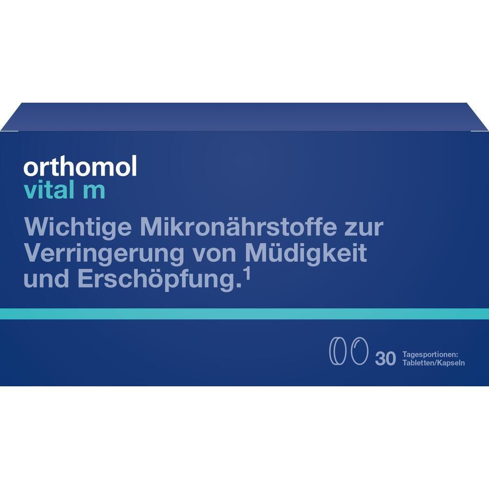Blaue Verpackung mit Text zu Mikron&auml;hrstoffen gegen M&uuml;digkeit und Ersch&ouml;pfung.