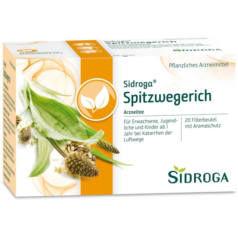 Teepackung von Sidroga mit Spitzwegerich f&uuml;r Atemwegserkrankungen.