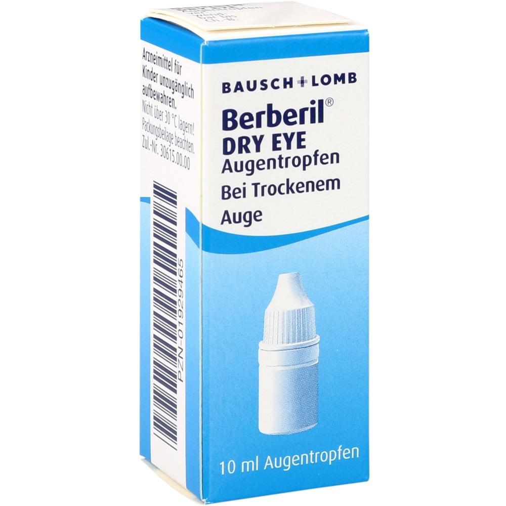 Eine Packung Augentropfen f&uuml;r trockene Augen von "Berberil Dry Eye".