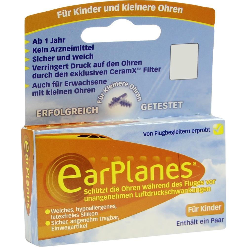 Verpackung f&uuml;r Ohrst&ouml;psel, die beim Fliegen vor Ohrendruck sch&uuml;tzen, speziell f&uuml;r Kinder.