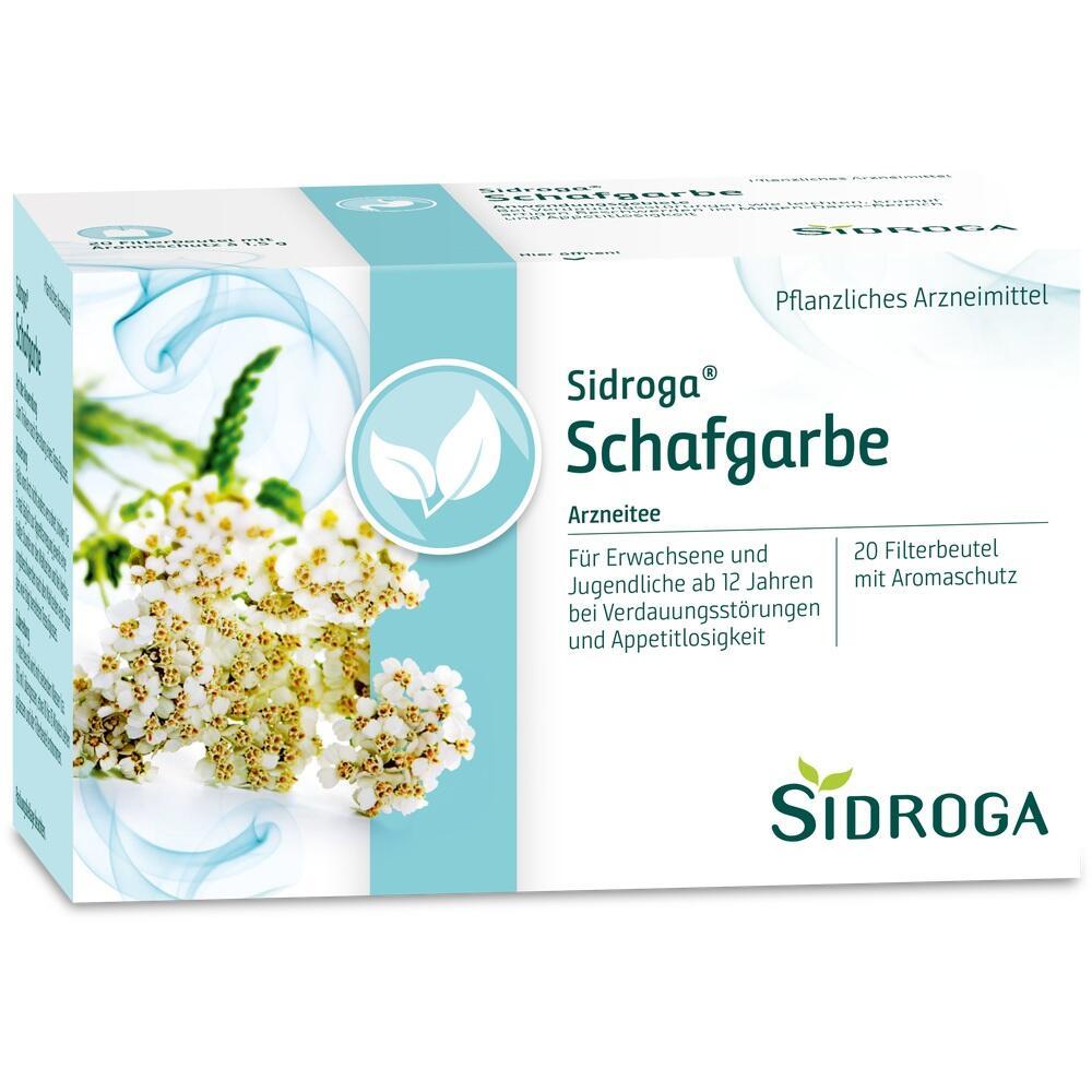 Eine Packung Tee mit Schafgarbe f&uuml;r Verdauung und Appetit, 20 Beutel.