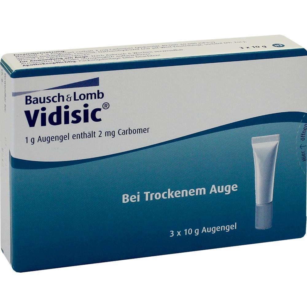 Verpackung von Vidisic Augengel f&uuml;r trockene Augen.