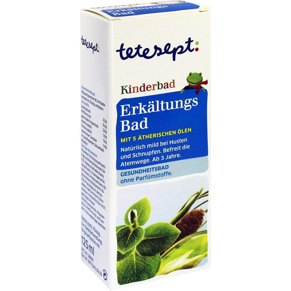 Verpackung eines Kinderbads gegen Erk&auml;ltung mit &auml;therischen &Ouml;len.