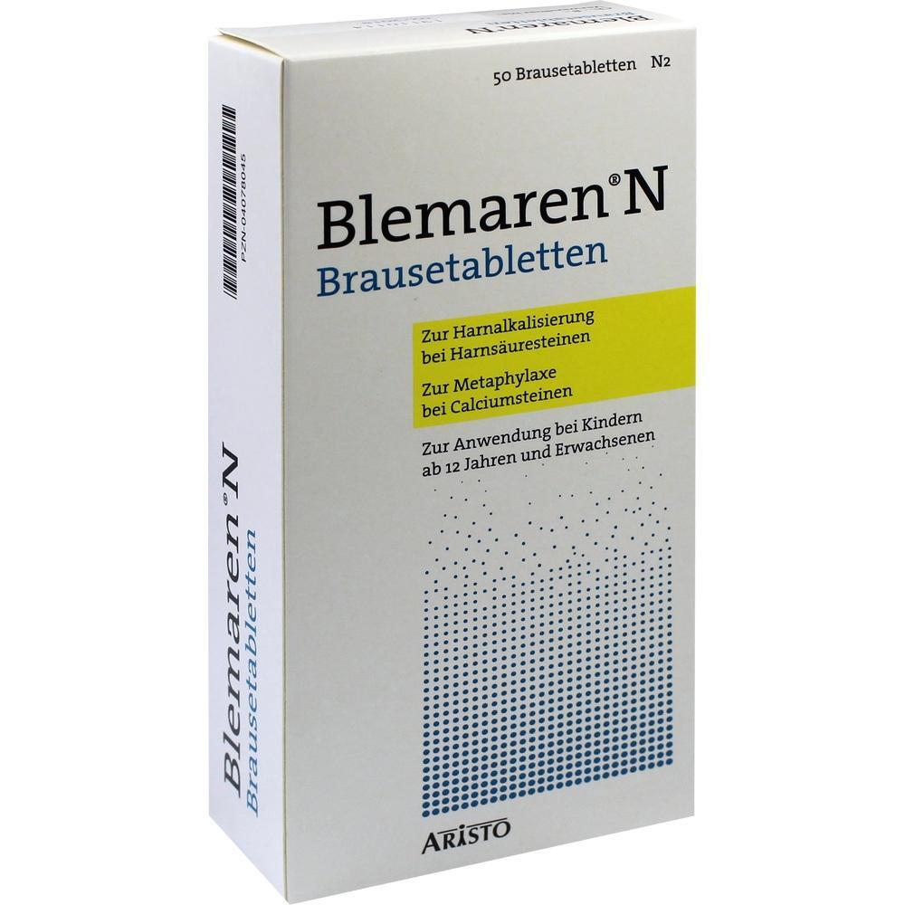 Verpackung von Brausetabletten gegen Harnsteine f&uuml;r Menschen ab 12 Jahren.