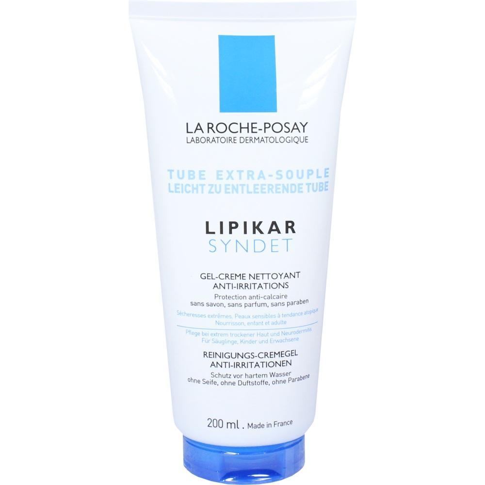 Eine Tube mit wei&szlig;er Reinigungs-Creme von La Roche-Posay f&uuml;r sensible Haut.