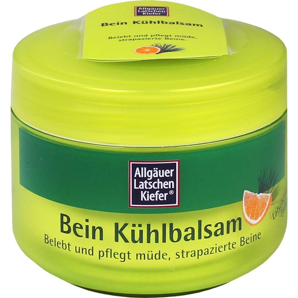 Gelbe Dose mit Bein K&uuml;hlbalsam zur Pflege m&uuml;der, strapazierter Beine.
