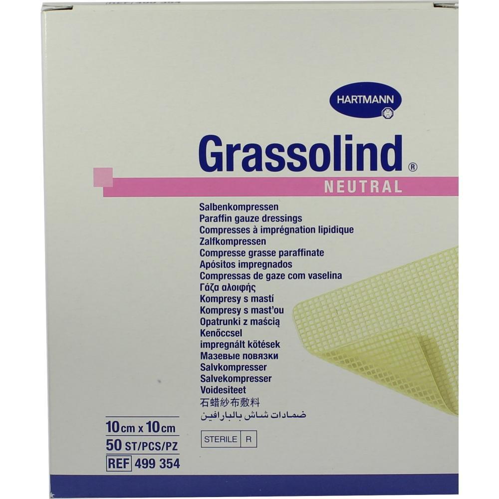Verpackung von Salbenkompressen der Marke Grassolind.