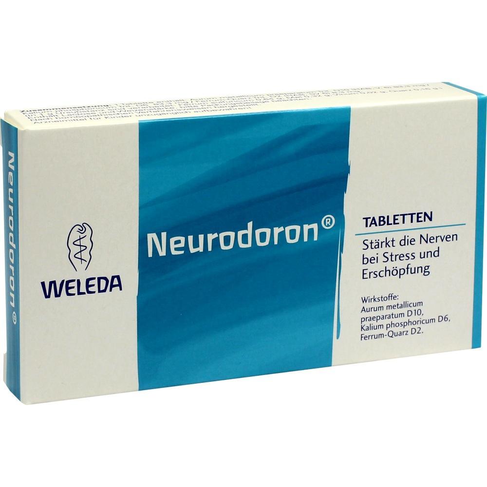 Eine Packung Neurodoron-Tabletten zur Stärkung der Nerven bei Stress und Erschöpfung.