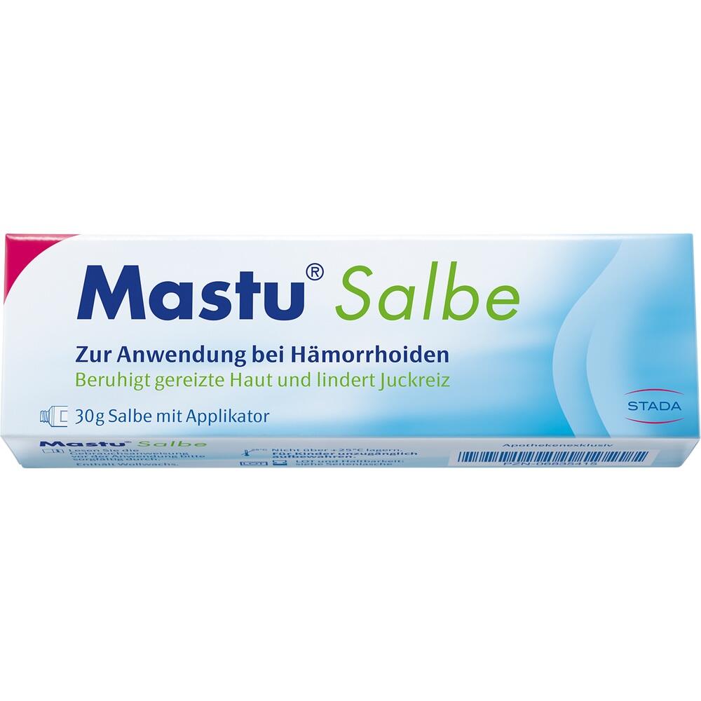 Verpackung einer Salbe f&uuml;r H&auml;morrhoiden, die Juckreiz lindert.