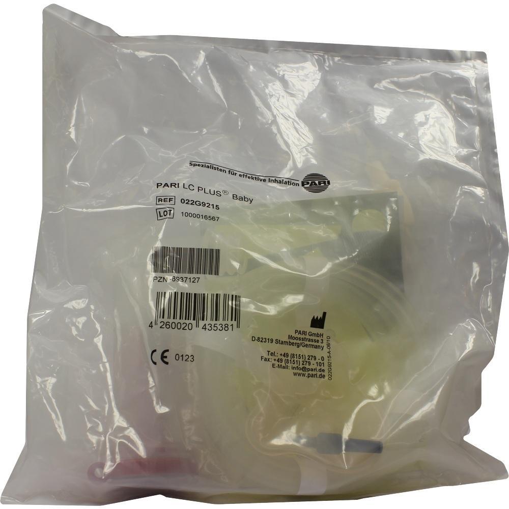 Eine versiegelte Plastikt&uuml;te mit medizinischem Zubeh&ouml;r von der Marke PARI.