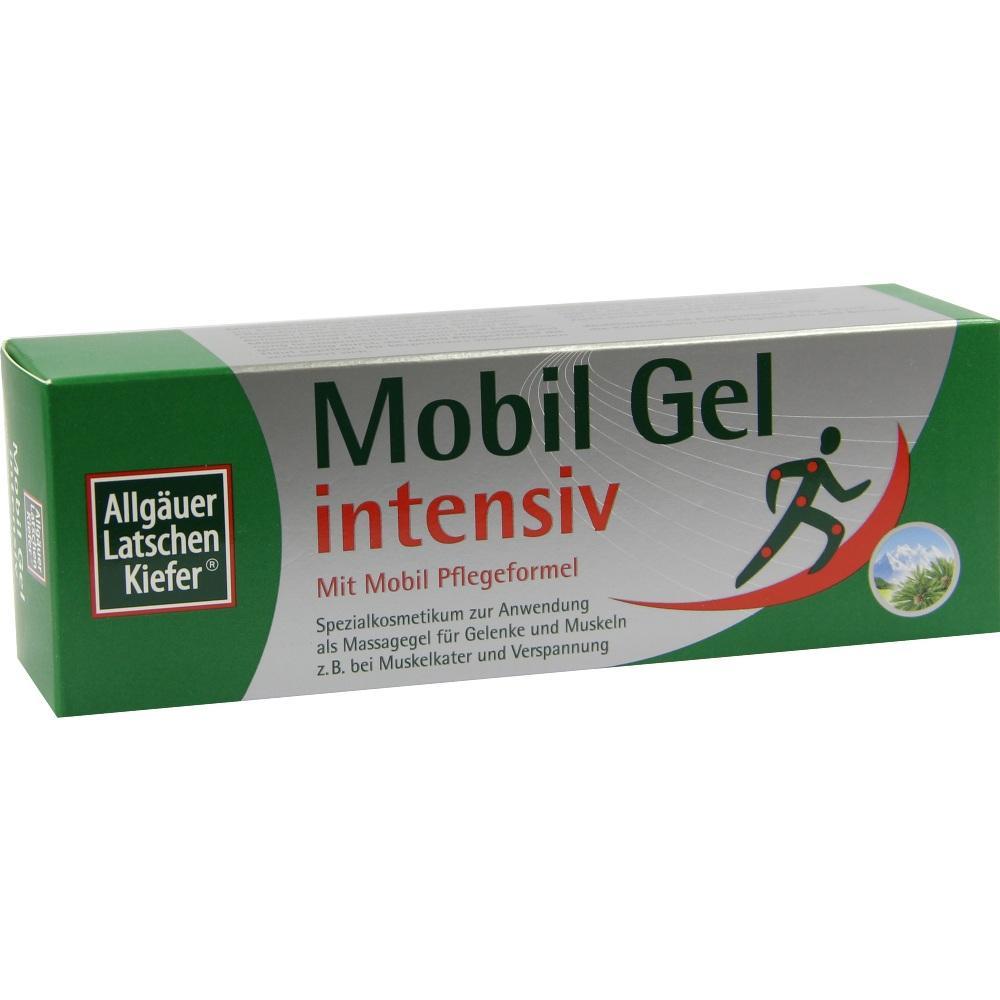 Gr&uuml;ne und graue Verpackung von Mobil Gel intensiv f&uuml;r Gelenke und Muskeln.