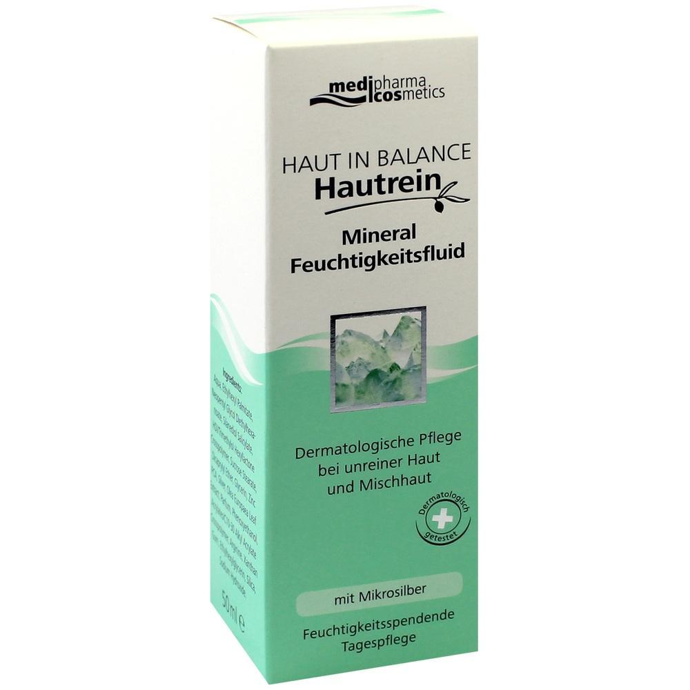 Gr&uuml;ne und wei&szlig;e Verpackung einer Hautpflegecreme gegen unreine Haut.