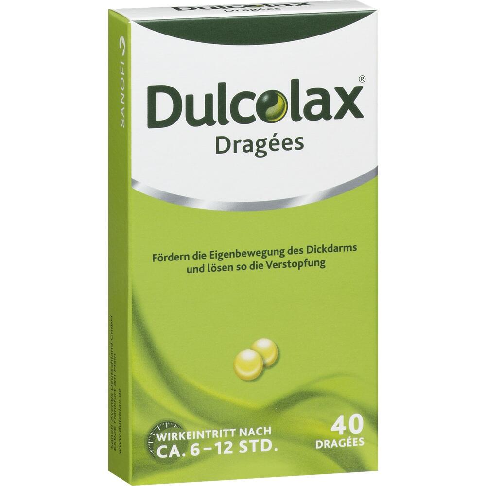 Packung Dulcolax Drag&eacute;es gegen Verstopfung mit 40 St&uuml;ck.