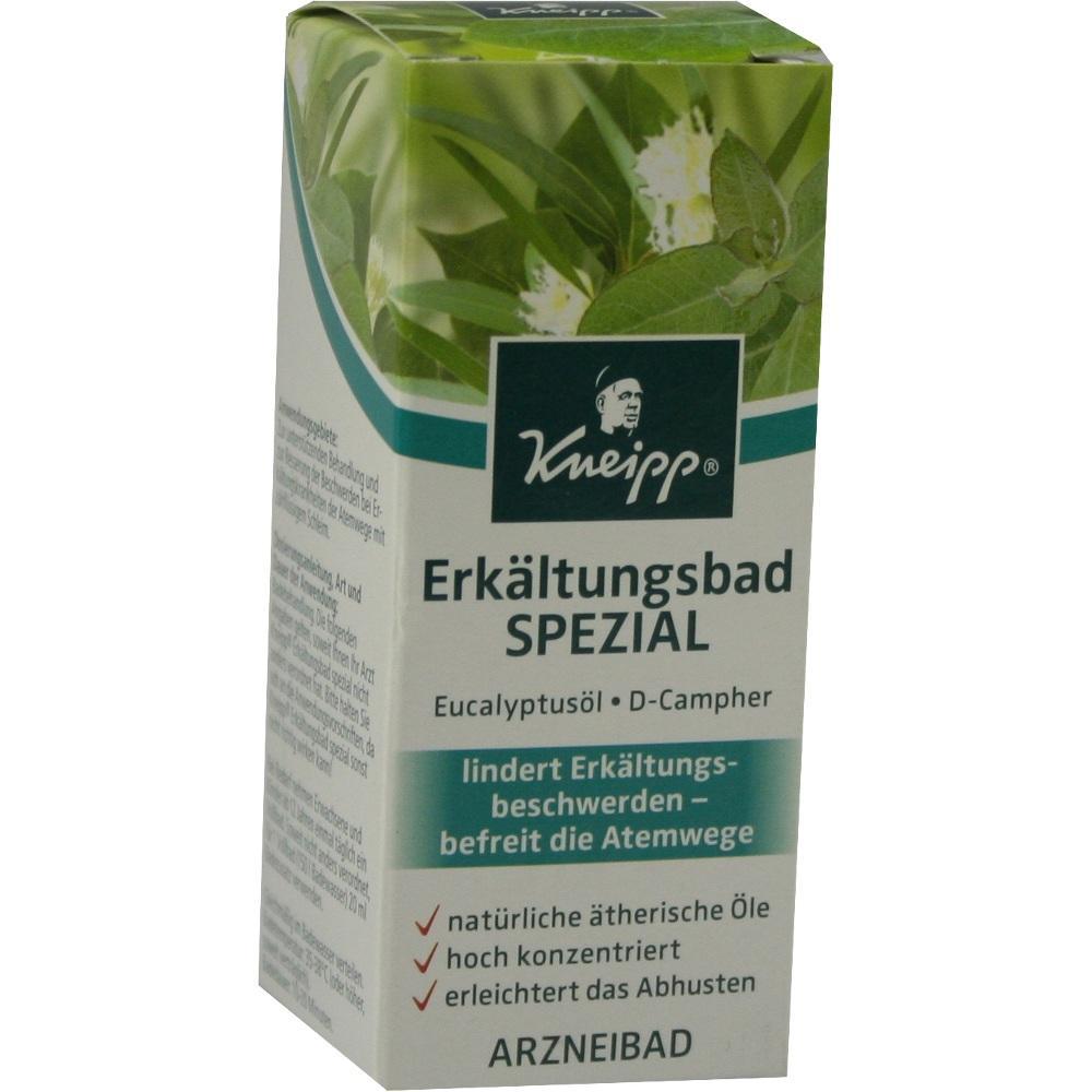Verpackung eines Erk&auml;ltungsbads mit Eukalyptus&ouml;l zur Linderung von Erk&auml;ltungsbeschwerden.