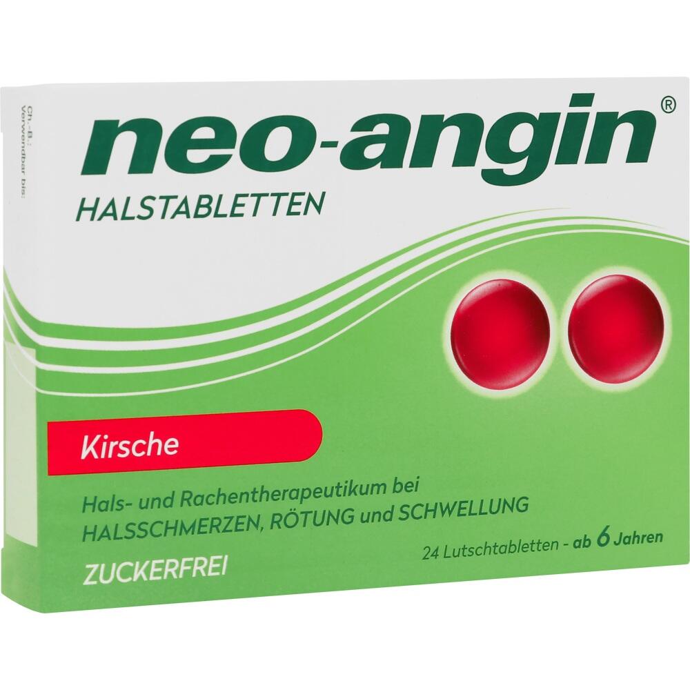 Packung von Kirschgeschmack Lutschtabletten f&uuml;r den Hals.
