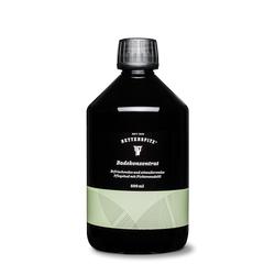 Schwarze Flasche mit hellgr&uuml;nem Etikett und Aufschrift "Baldriantinktur".