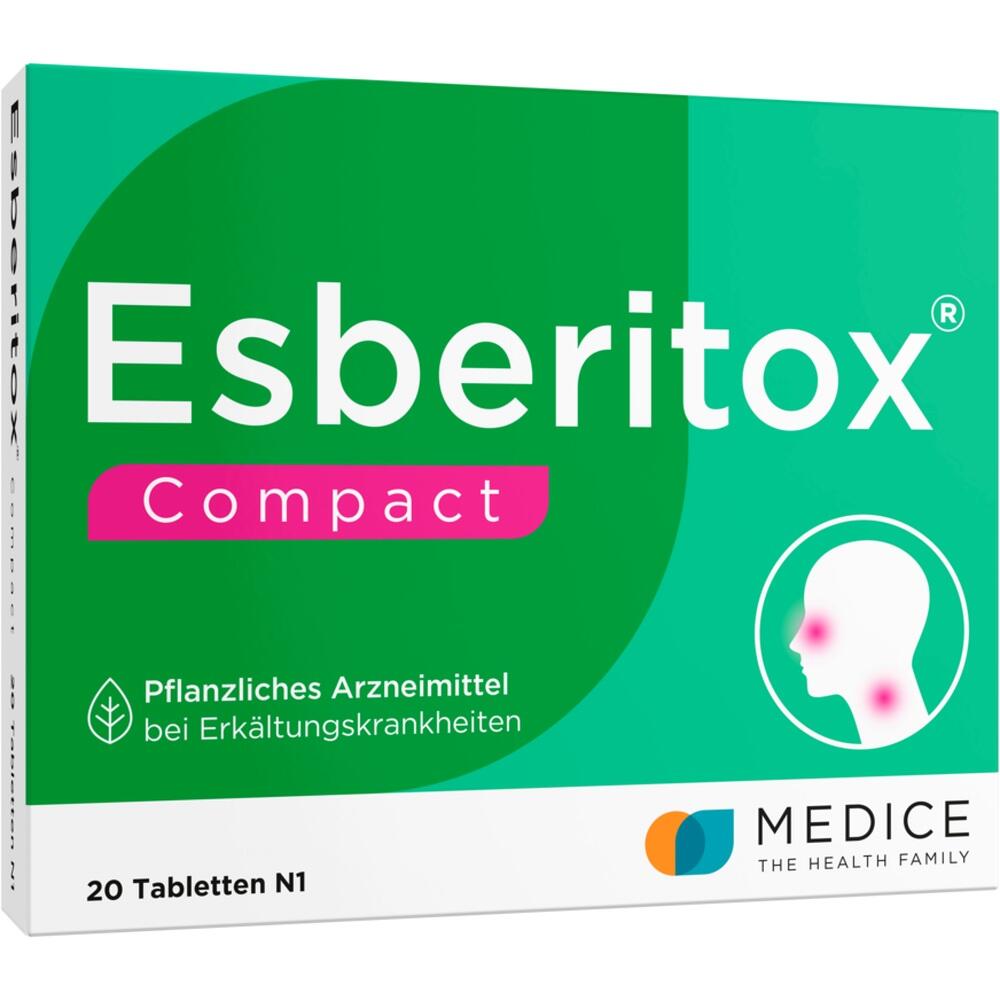 Esberitox Compact Packung mit 20 Tabletten gegen Erk&auml;ltungen.