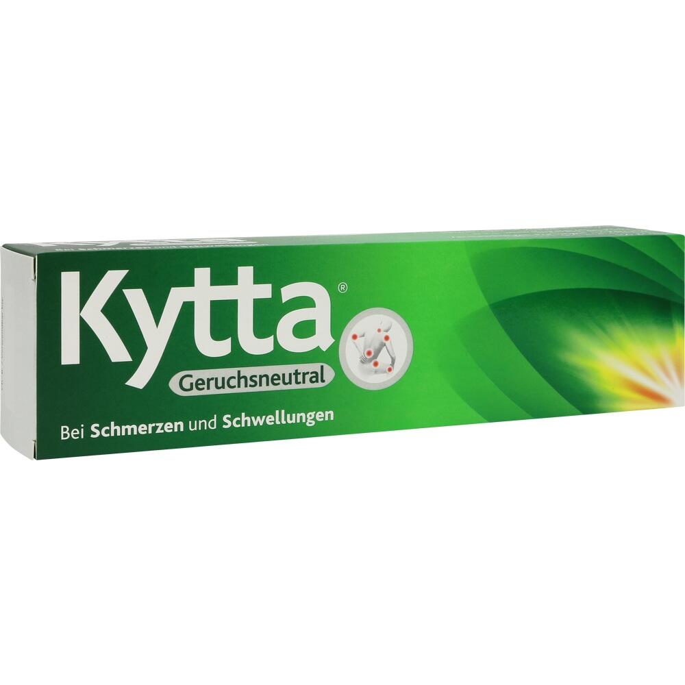 Gr&uuml;ne Verpackung der Schmerzsalbe "Kytta" mit wei&szlig;er Aufschrift.
