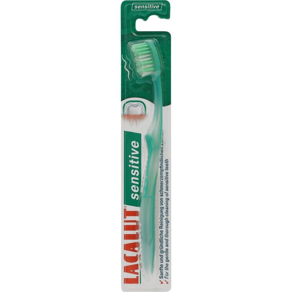 Gr&uuml;ne Zahnb&uuml;rste in Verpackung f&uuml;r empfindliche Z&auml;hne.
