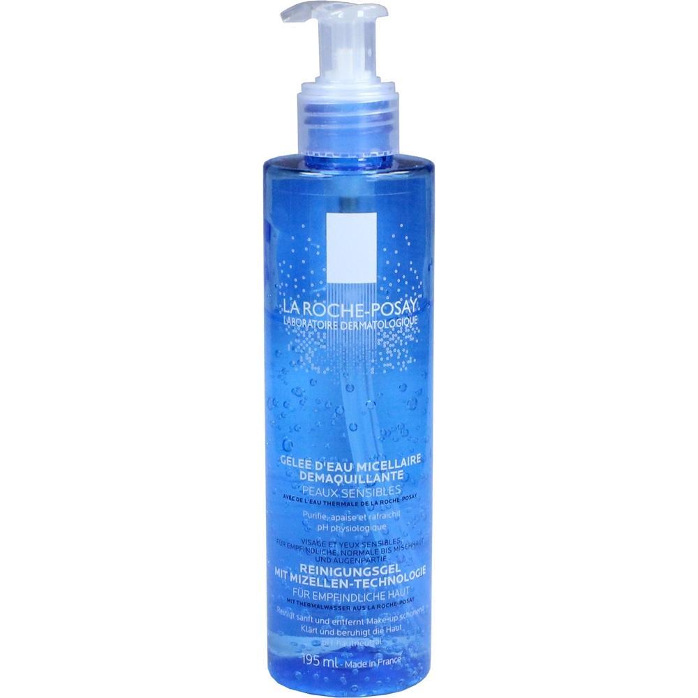 Blaue Flasche mit Reinigungsgel f&uuml;r empfindliche Haut von La Roche-Posay.