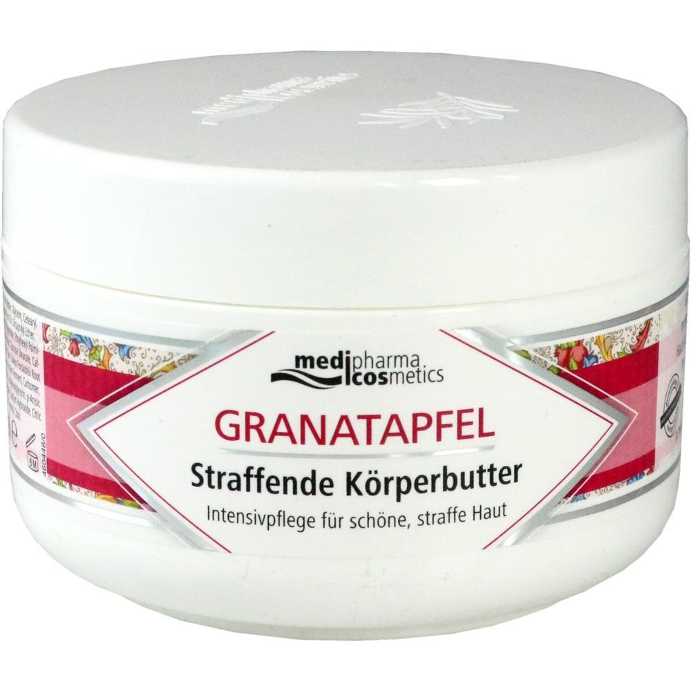 Dose mit Granatapfel K&ouml;rperbutter f&uuml;r straffe Haut.