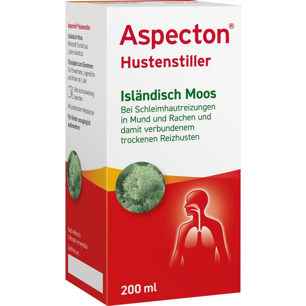 Eine Hustenstiller-Produktverpackung mit isl&auml;ndischem Moos.