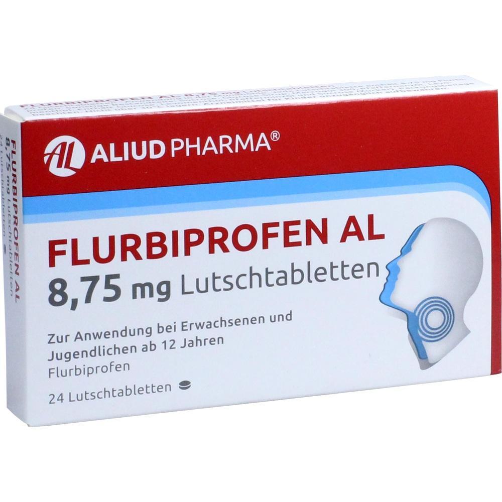 Packung Flurbiprofen Lutschtabletten f&uuml;r Erwachsene und Jugendliche ab 12 Jahren.
