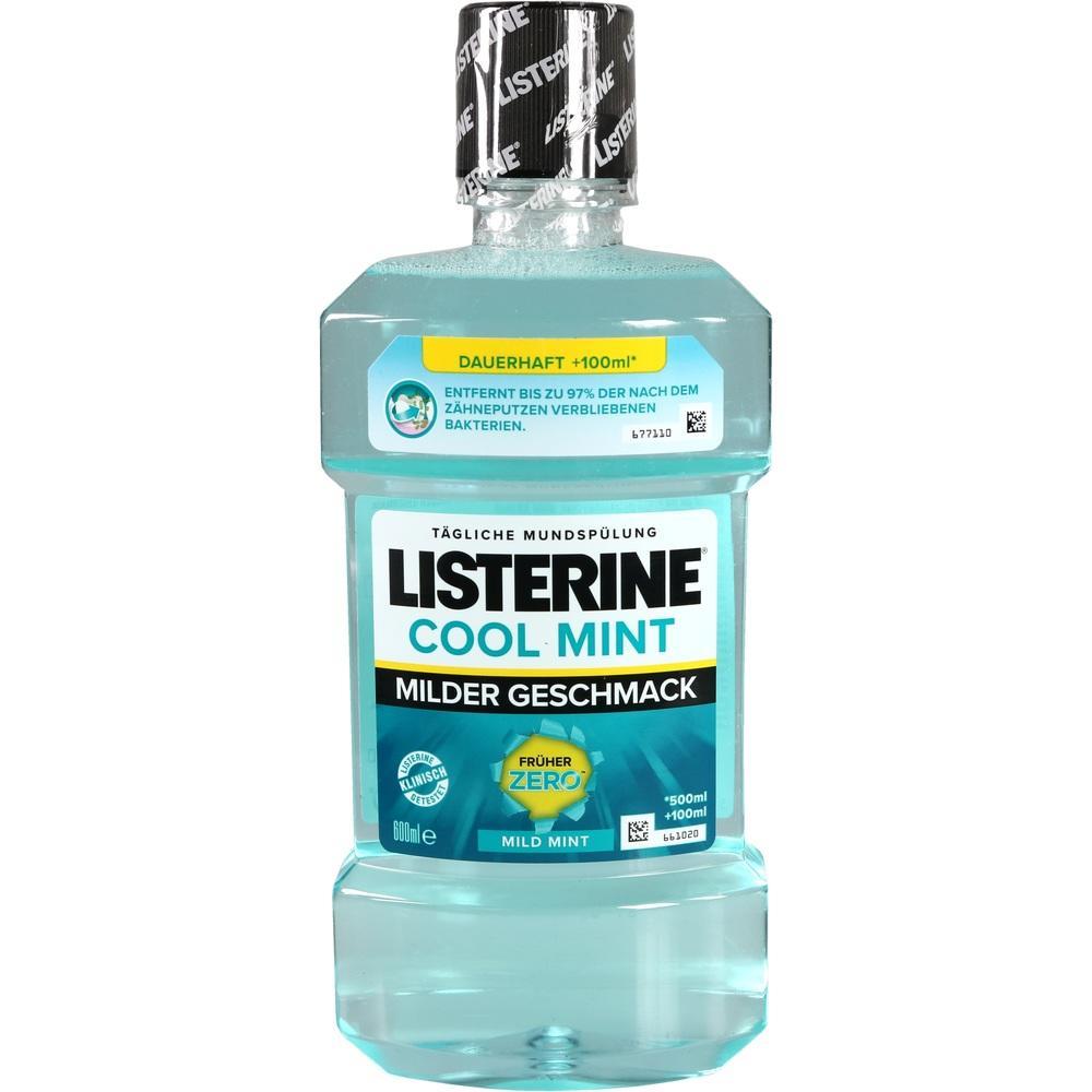 Eine Flasche Listerine Mundsp&uuml;lung mit der Geschmacksrichtung Cool Mint.