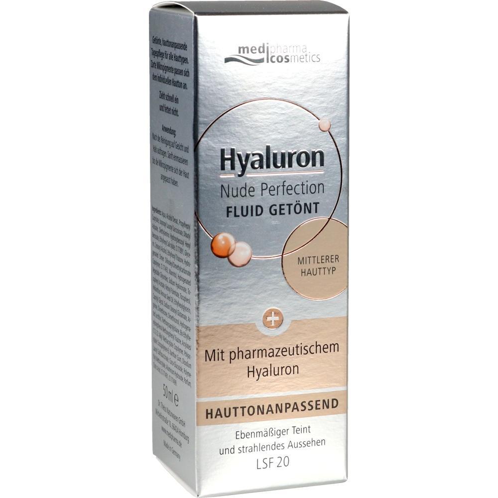 Eine silberne Verpackung von get&ouml;ntem Hyaluron-Fluid f&uuml;r mittleren Hauttyp.