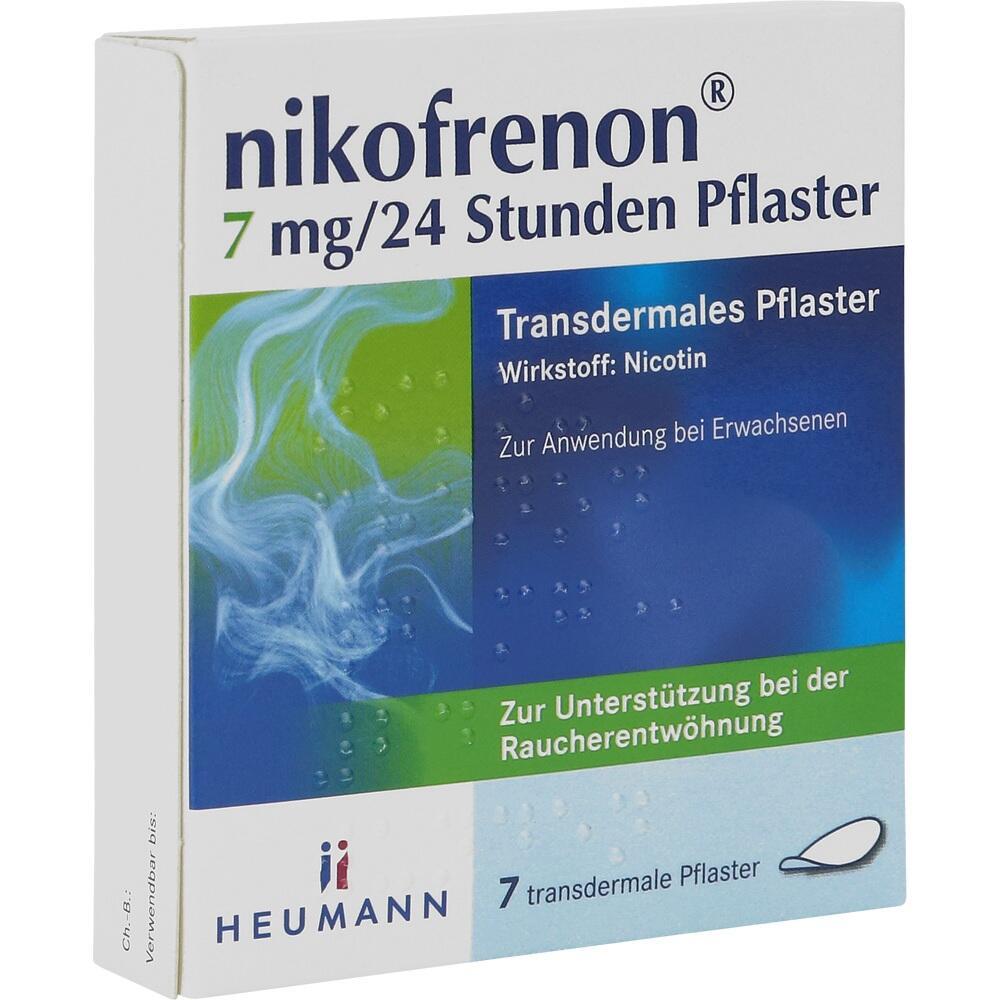 Nikofrenon-Pflaster-Packung zur Unterst&uuml;tzung bei der Raucherentw&ouml;hnung.