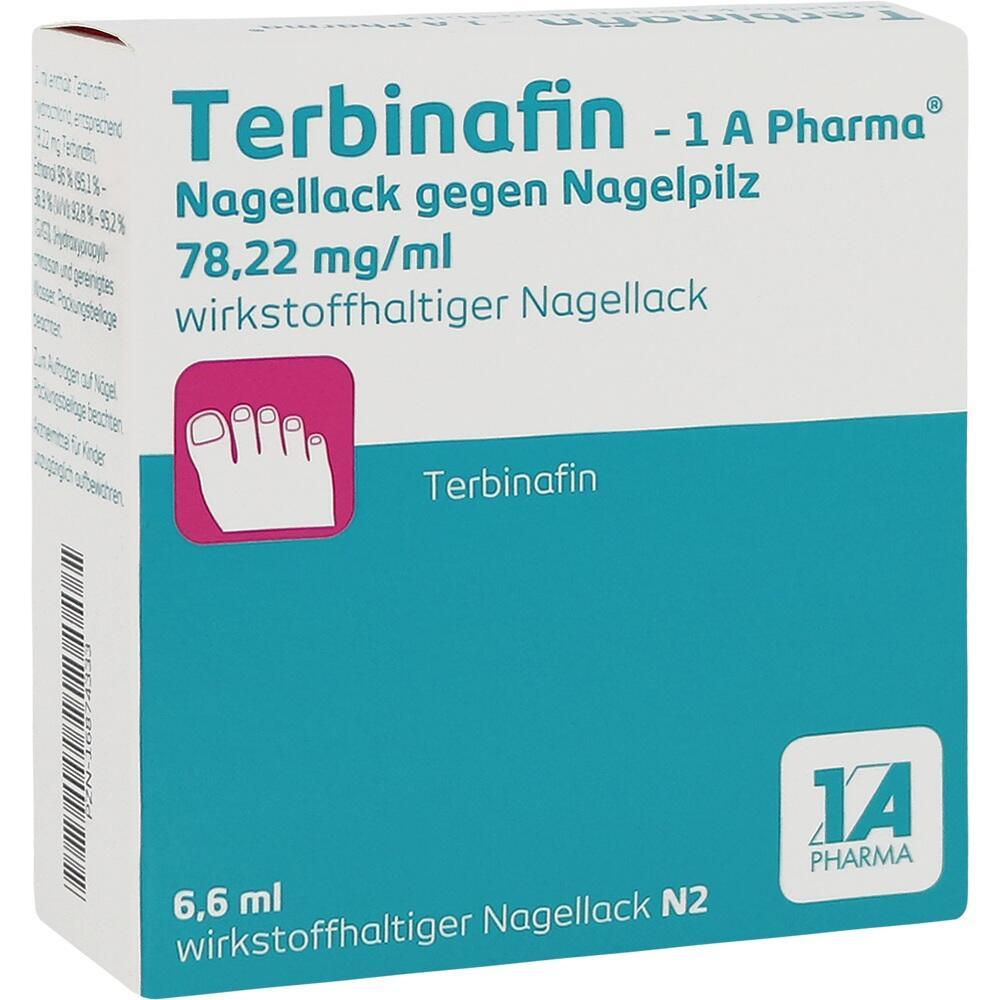 Verpackung von Terbinafin-Nagellack gegen Nagelpilz, 6,6 ml.