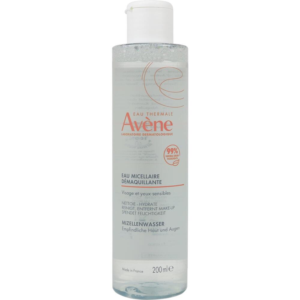 Eine Flasche Mizellenwasser von Av&egrave;ne f&uuml;r empfindliche Haut und Augen.