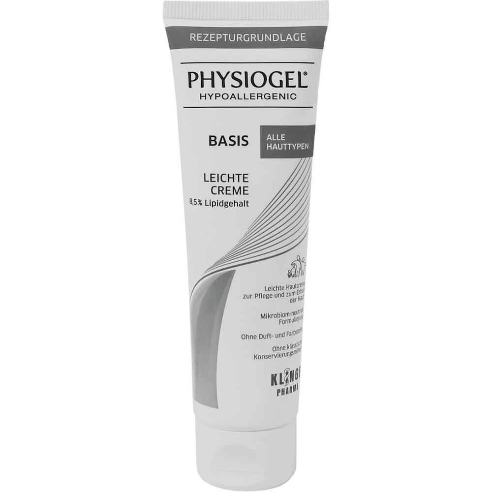 Wei&szlig;e Tube mit der Aufschrift "Physiogel Hypoallergenic Leichte Creme".