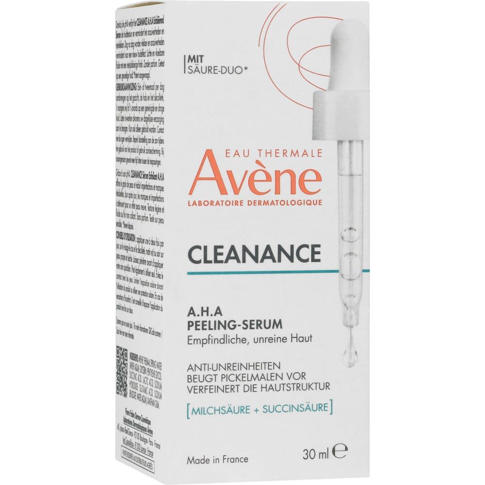 Eine Packung Av&egrave;ne Cleanance Peeling-Serum f&uuml;r empfindliche, unreine Haut.
