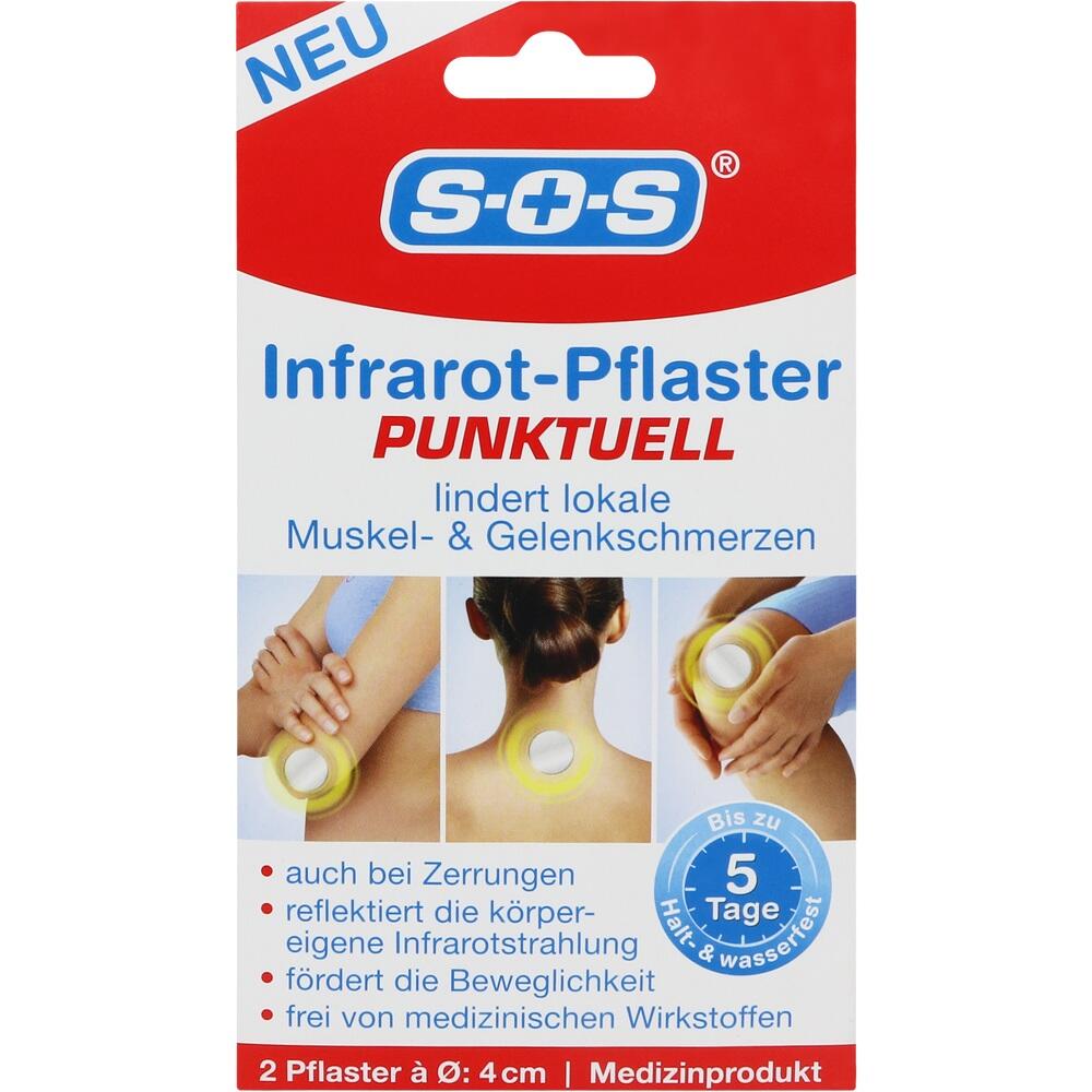 Verpackung eines Infrarot-Pflasters zur Linderung von Muskel- und Gelenkschmerzen.