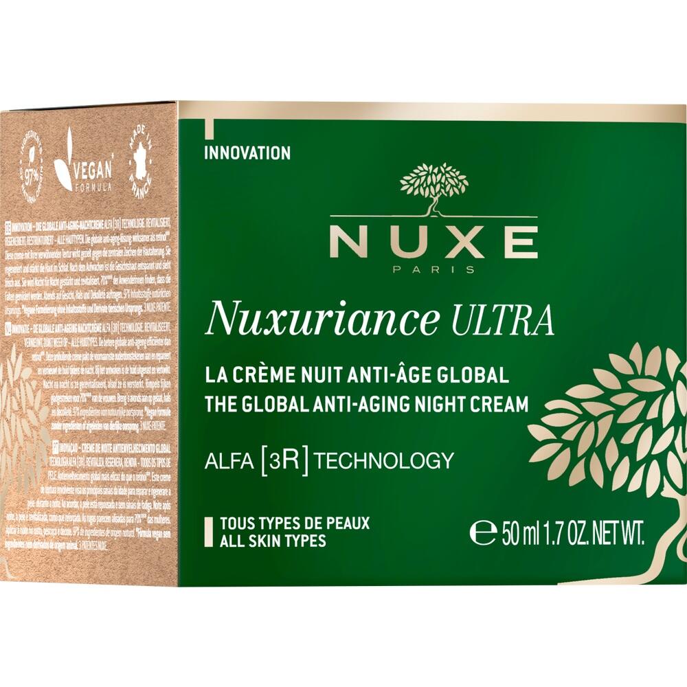 Gr&uuml;nes Tiegel mit Anti-Age-Nachtcreme von Nuxe.